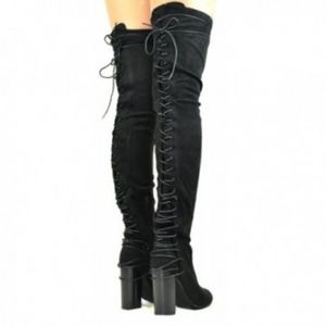 NWOT Chase and Chloe Addison Corset Thigh High Boots